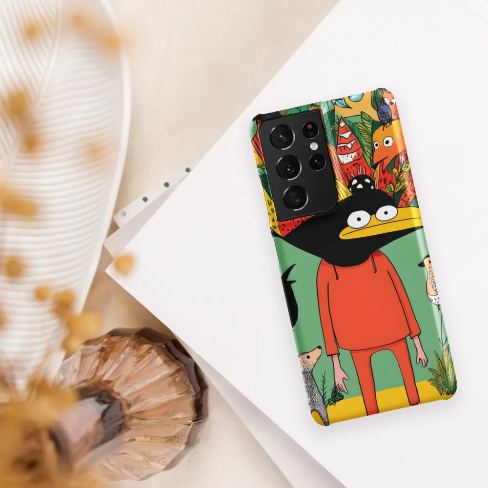 Whimsical Encounter in a Colorful Jungle