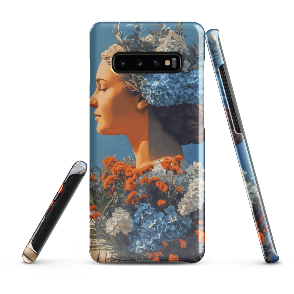 Floral Reverie: A Portrait of Serenity | Phone Case |  S10 Plus | Snap Case | Glossy