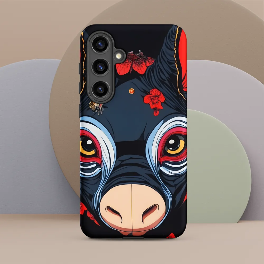 Mystical Bull with Floral Motifs