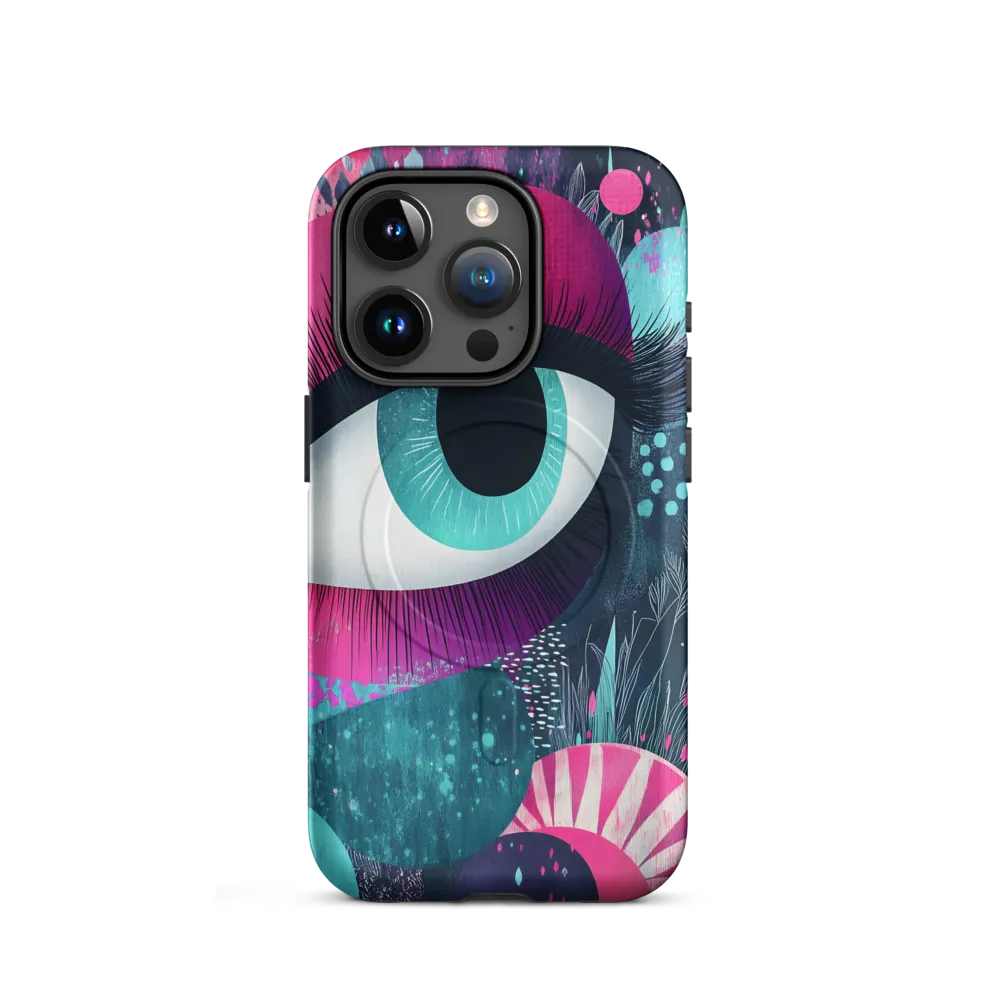 Iris in Magenta and Teal