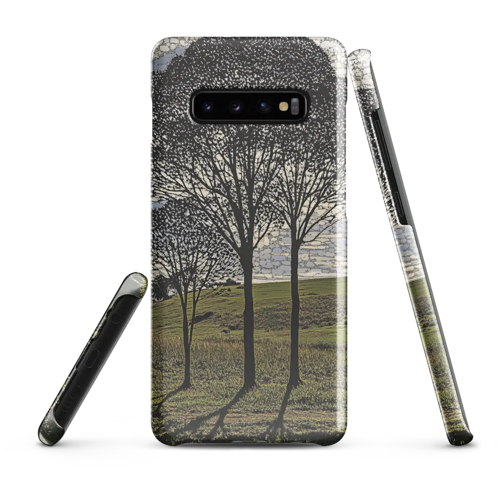 Tranquil Shadows: A Silhouette of Nature | Phone Case |  S10 Plus | Snap Case | Glossy