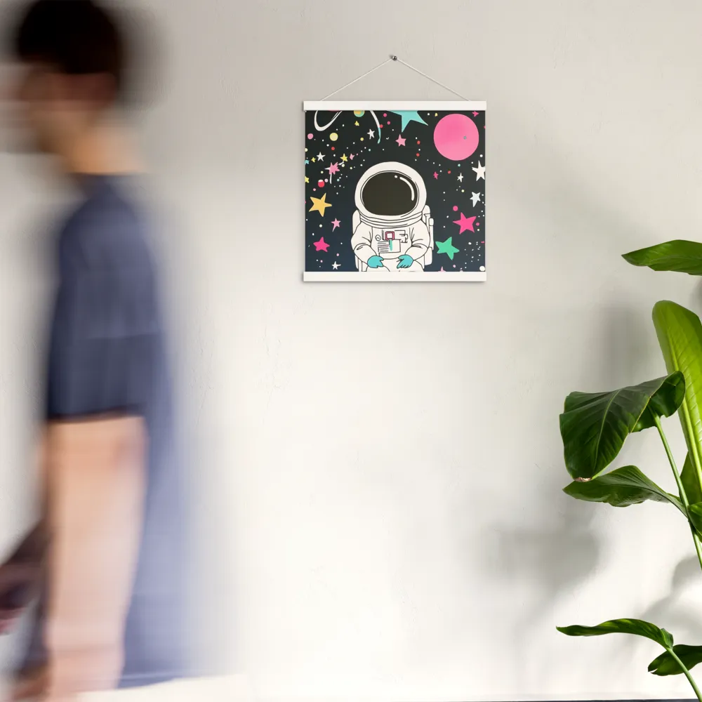 Cosmic Dreamer | Poster With White Wood Hanger | 16″×16″