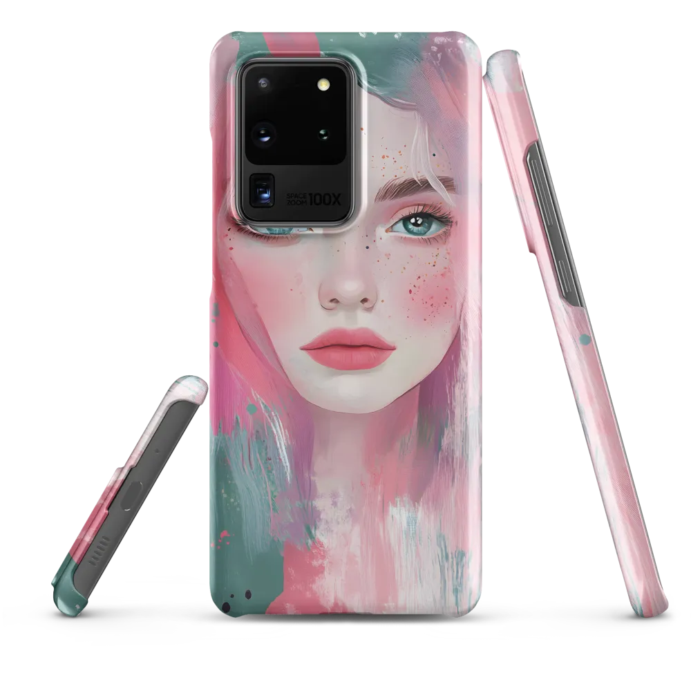 Dreamy Serenity: A Contemporary Portrait | Phone Case |  S20 Ultra | Snap Case | Matte
