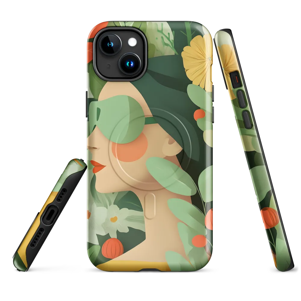 Nature's Serenity: A Modern Portrait | Phone Case |  15 Plus | MagSafe® Tough Case | Glossy
