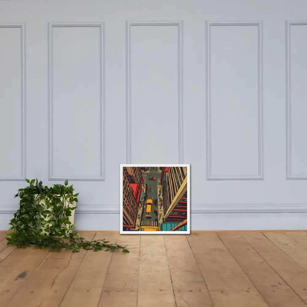 Urban Symphony | Poster with White Frame | 18″×18″