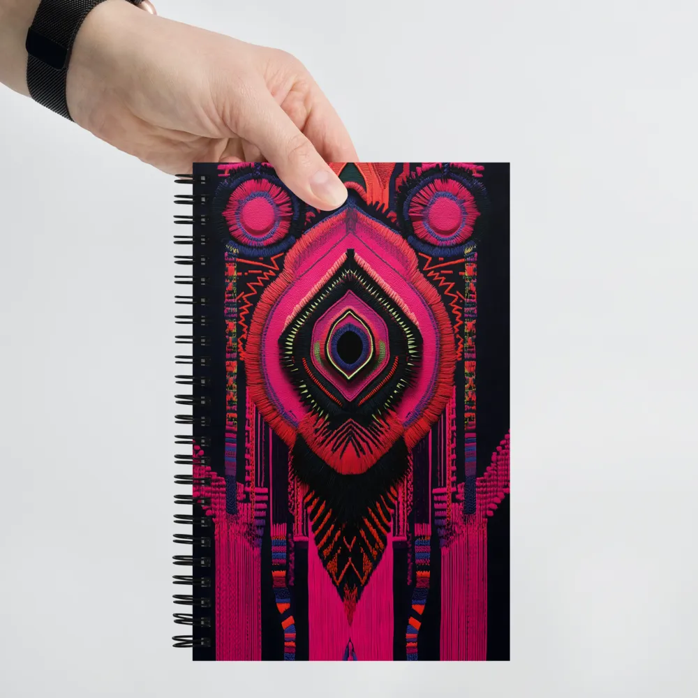 Mystic Mandala in Thread | Spiral Notebook