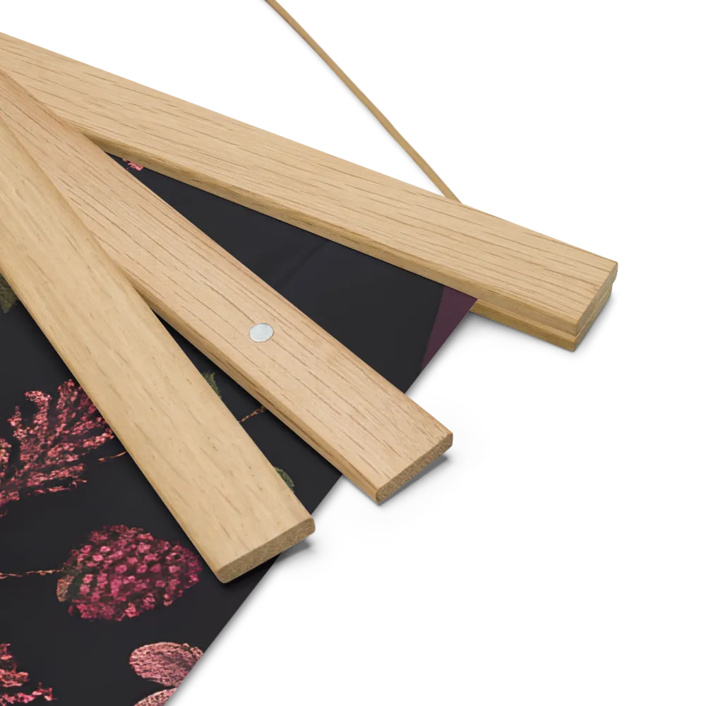 Botanical Elegance | Poster With Oak Wood Hanger | 18″×18″