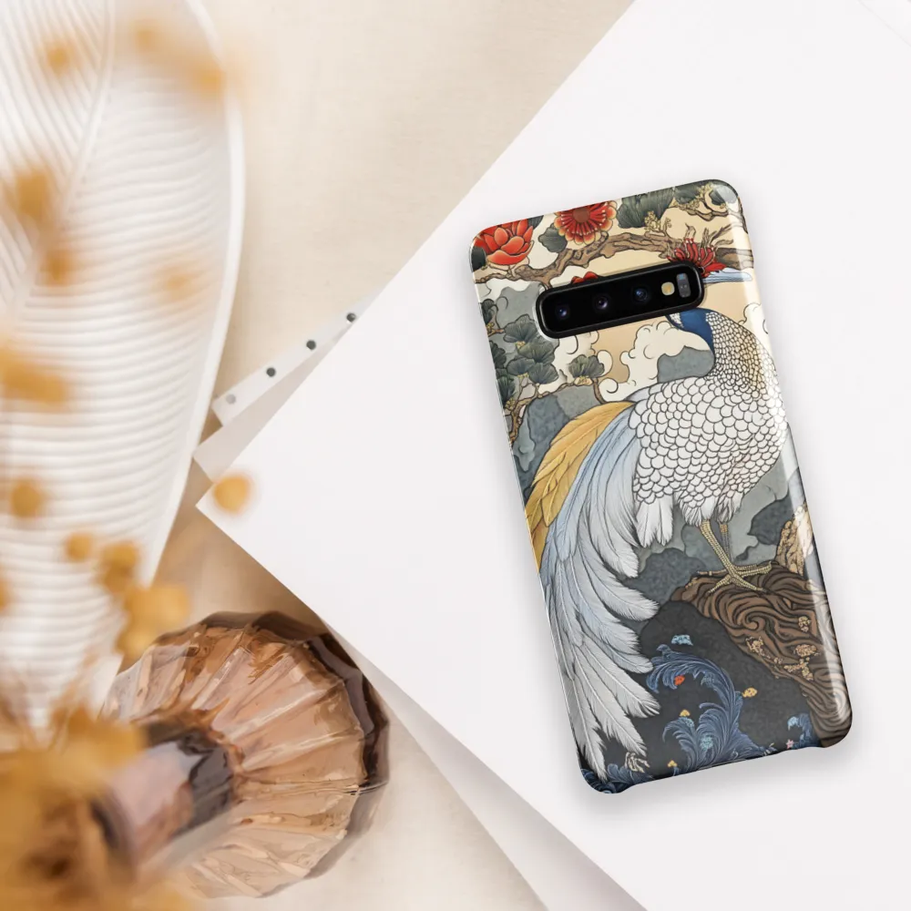 Majestic Serenity: The Ethereal Peacock | Phone Case |  S10 Plus | Snap Case | Glossy