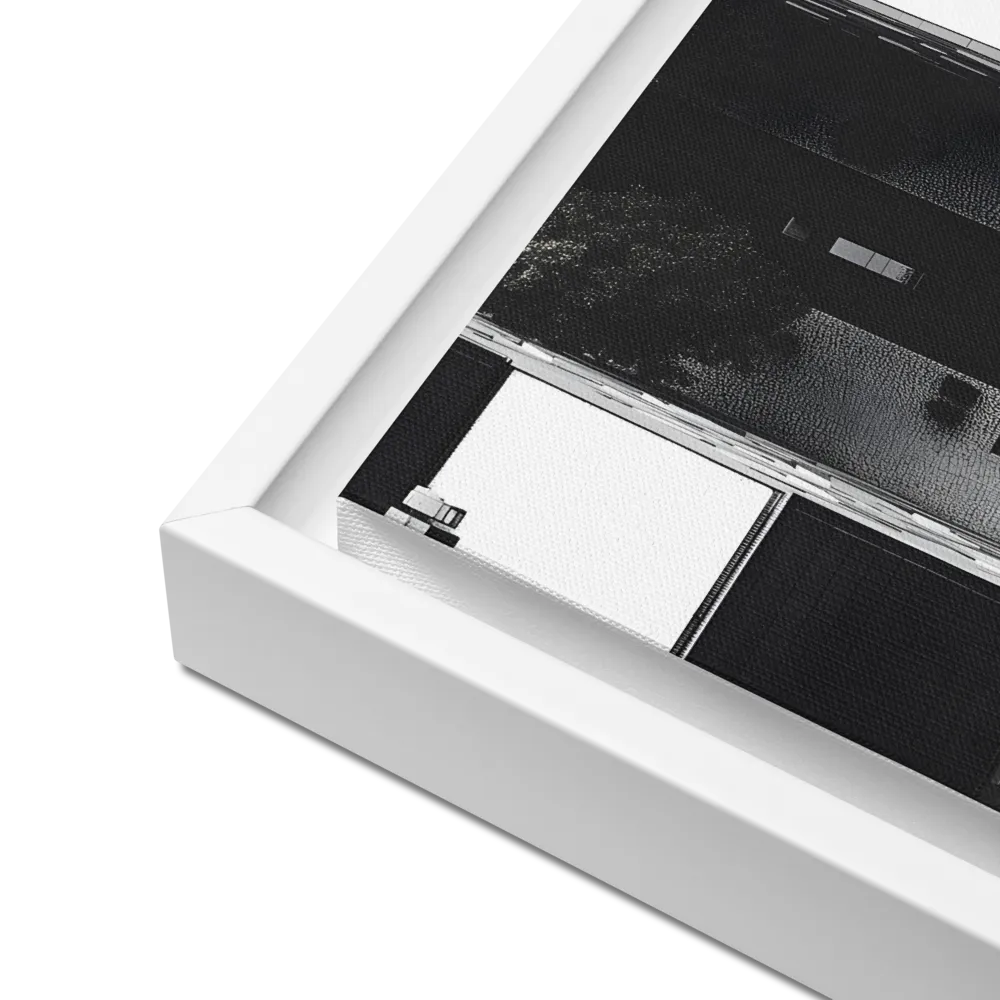 Urban Serenity from Above | Canvas with White Frame | 12″×12″