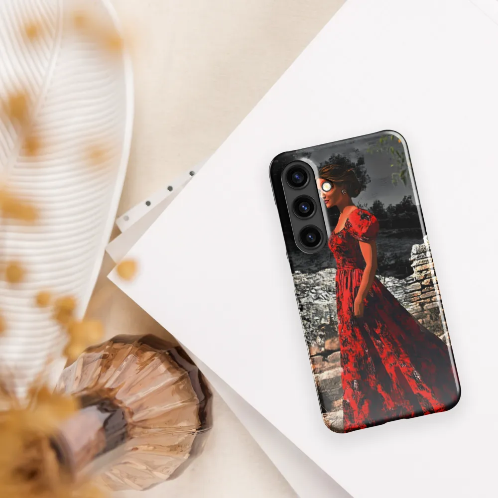 Elegance in Red | Phone Case |  S24 | Snap Case | Glossy
