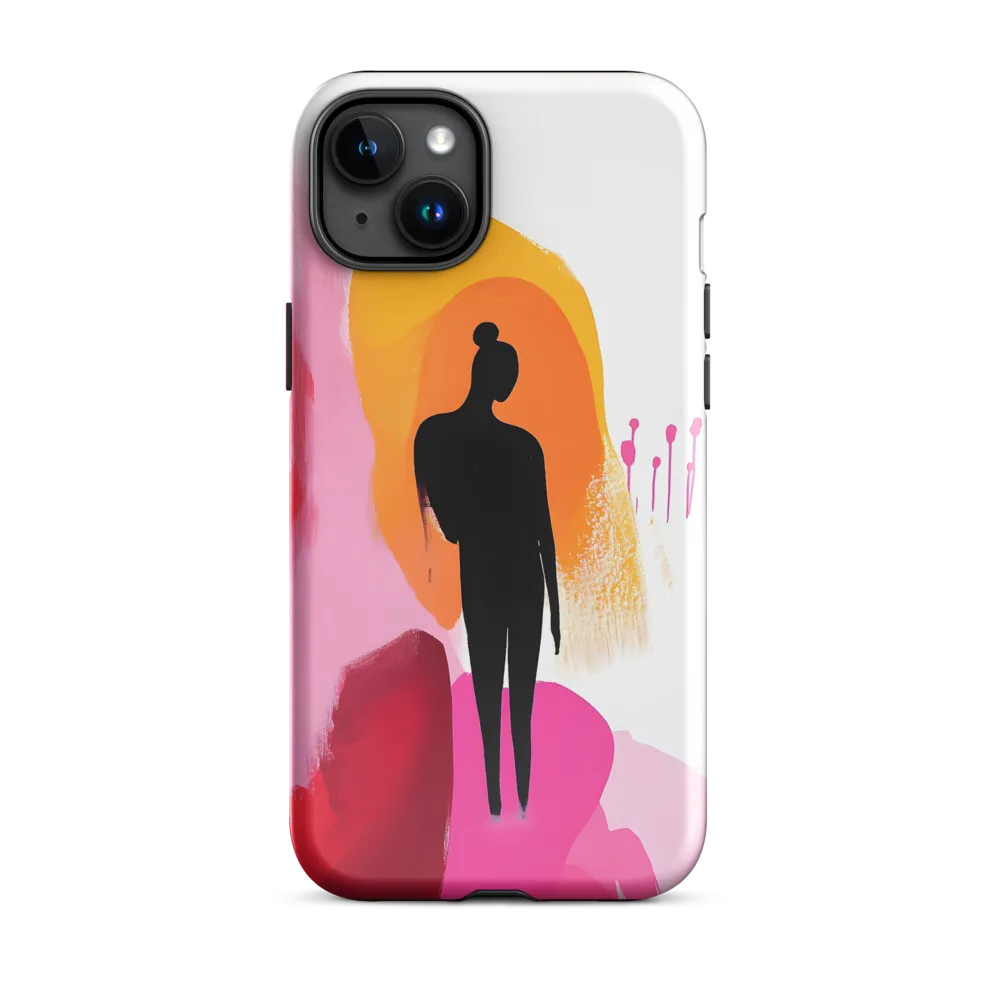 Silhouette in Colorful Abstraction