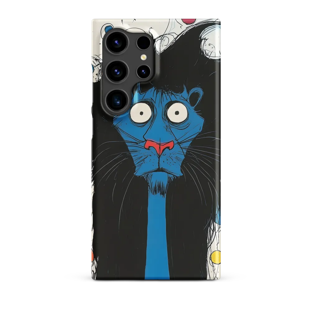 Whimsical Blue Lion
