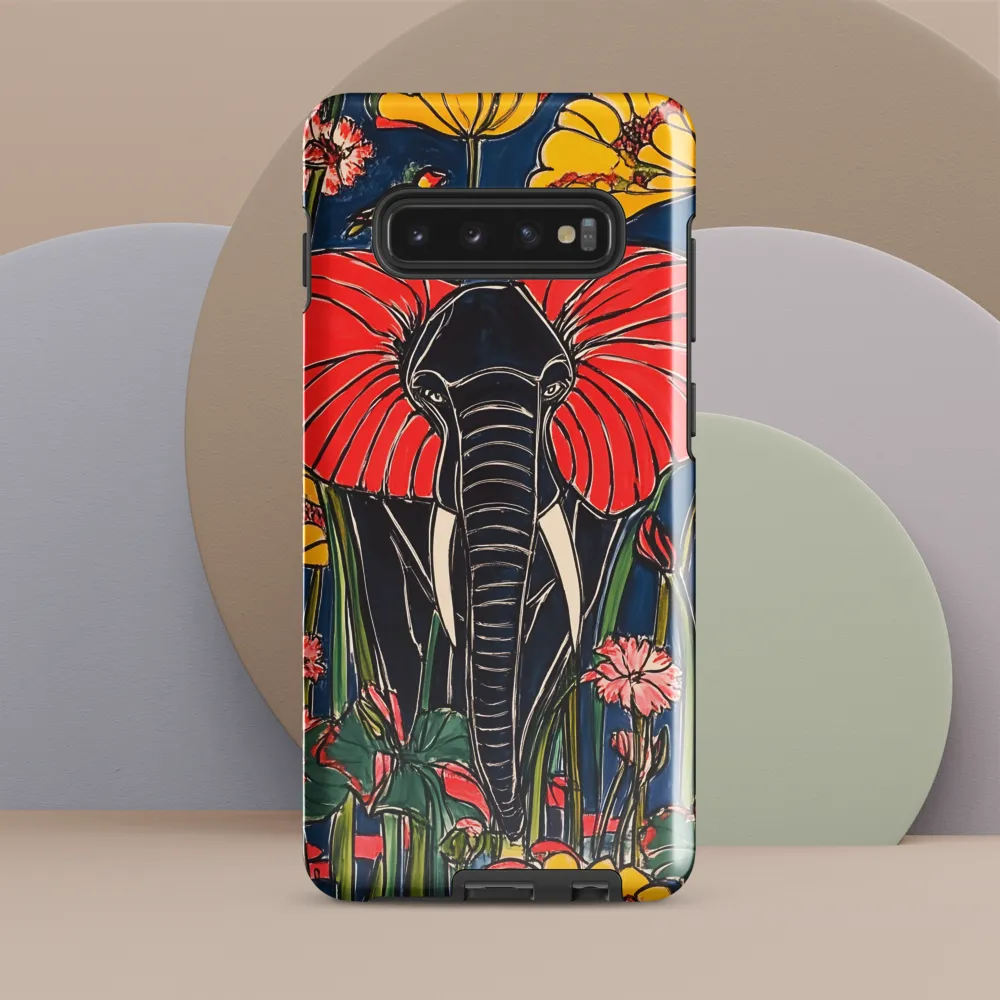 Elephant in Bloom | Phone Case |  S10 Plus | Tough Case | Glossy