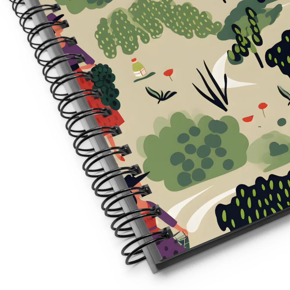 Harmony in Nature: A Whimsical Tapestry | Spiral Notebook