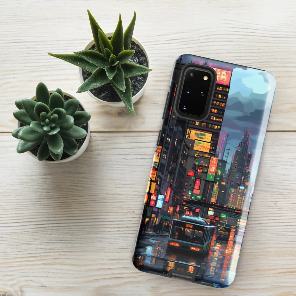 Neon Dreams: A Pixelated Urban Night