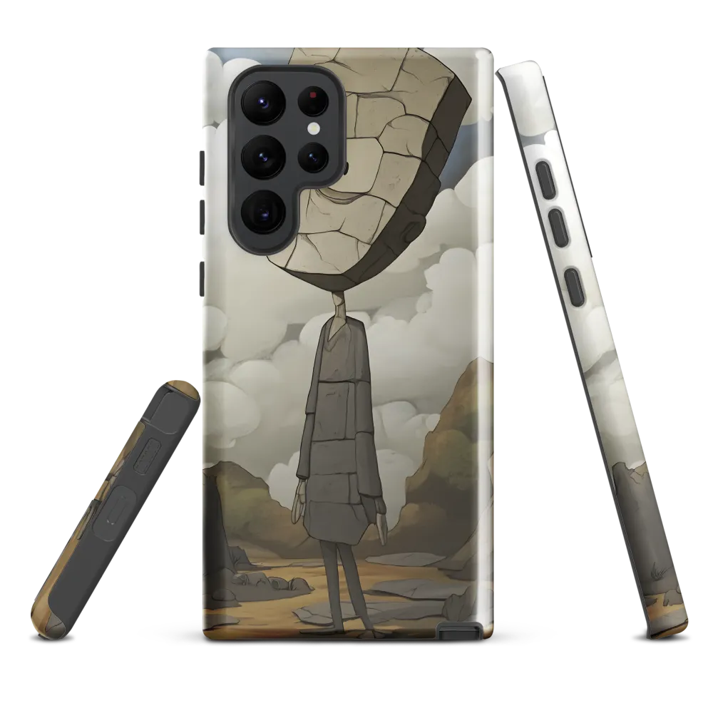 Whimsical Stone Figure in a Rocky Landscape | Phone Case |  S22 Ultra | Tough Case | Glossy