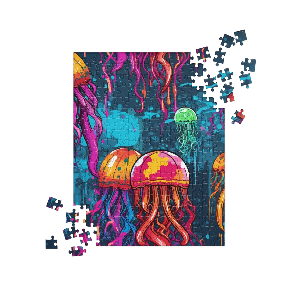 Underwater Symphony of Jellyfish | Jigsaw Puzzle | 252 pieces