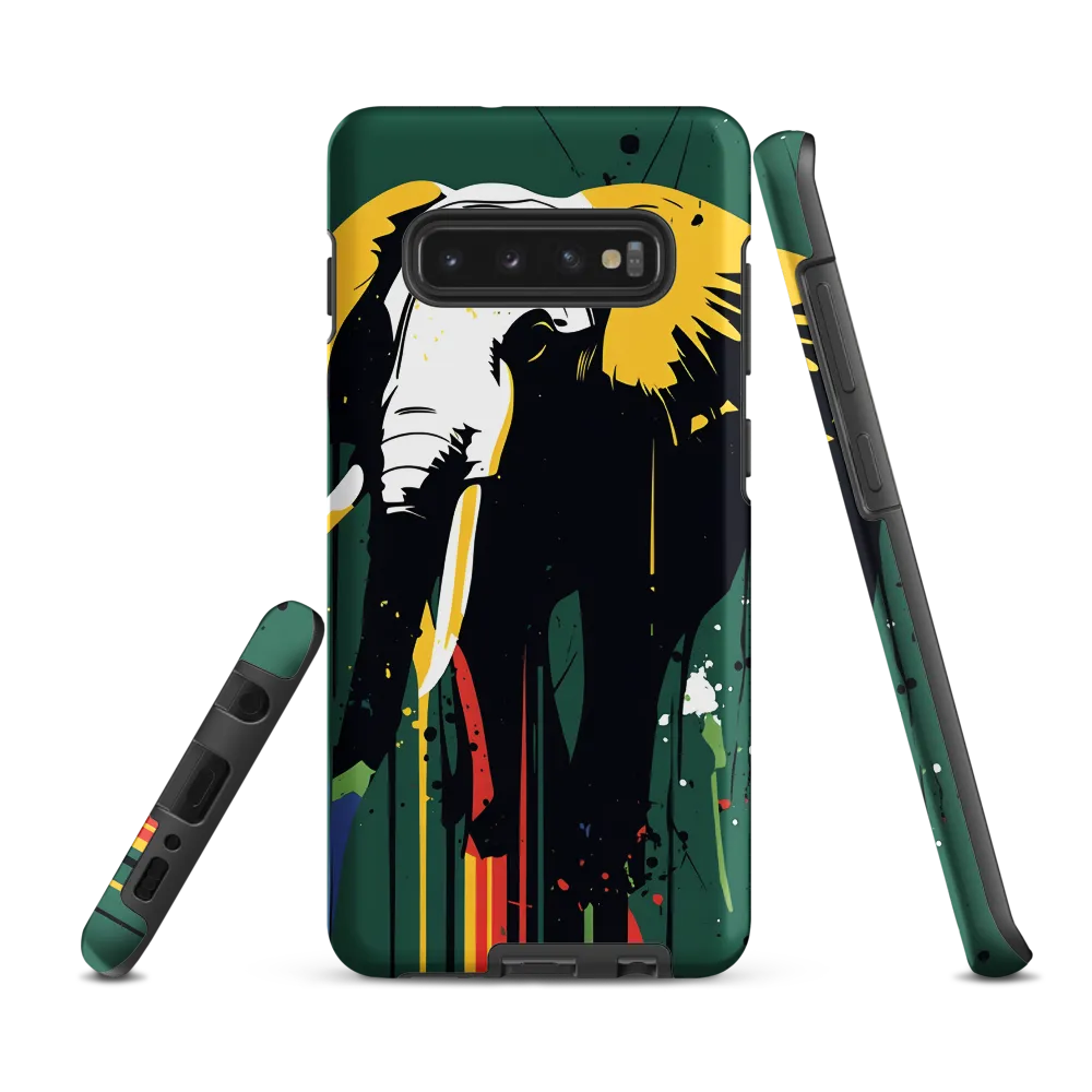 Majestic Minimalism: The Colorful Elephant