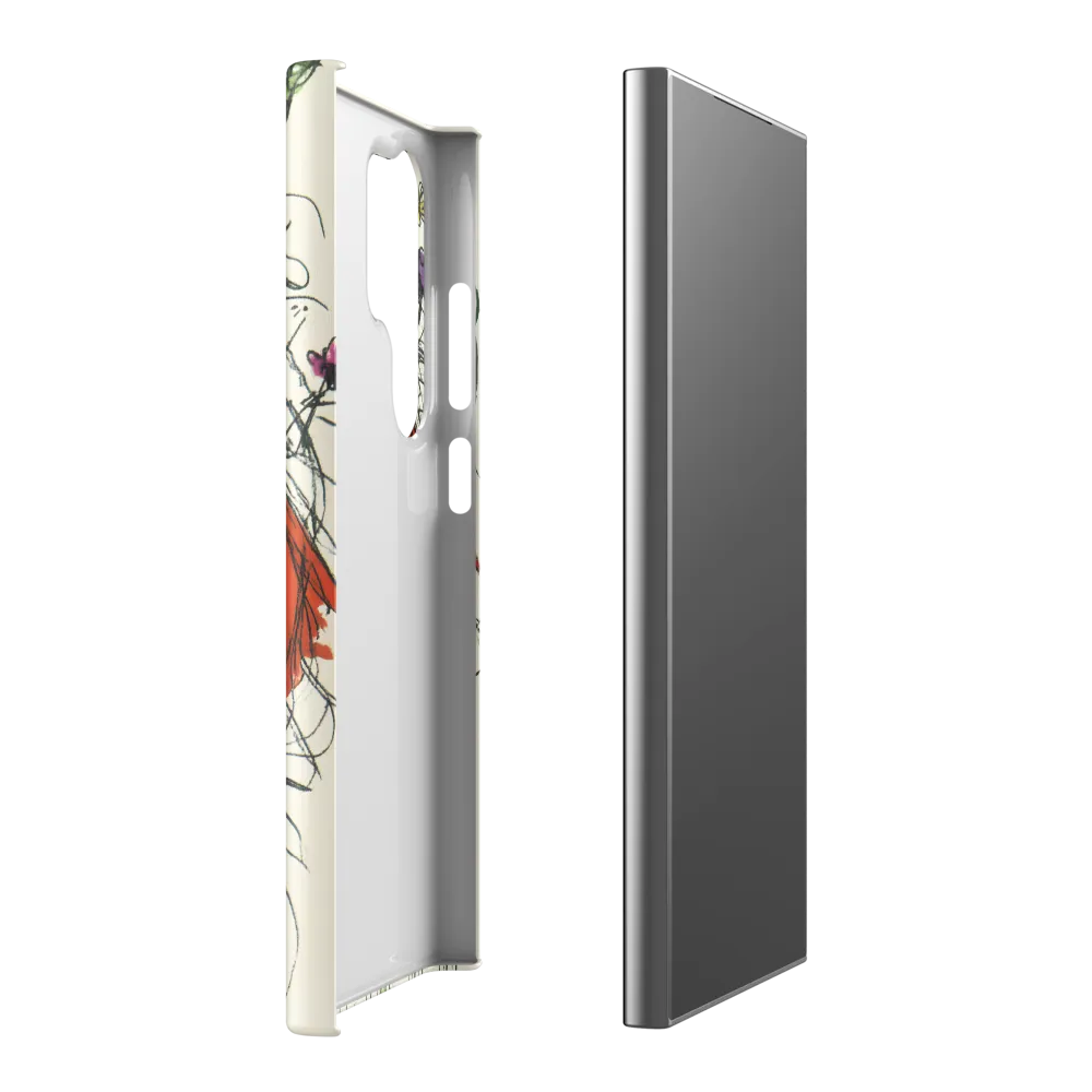 Whimsical Floral Portrait | Phone Case |  S24 Ultra | Snap Case | Matte