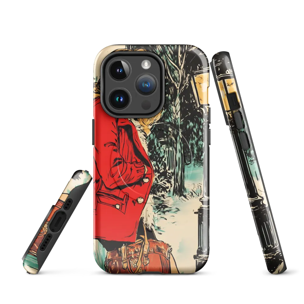 Winter Glamour in Red | Phone Case |  14 Pro | MagSafe® Tough Case | Glossy