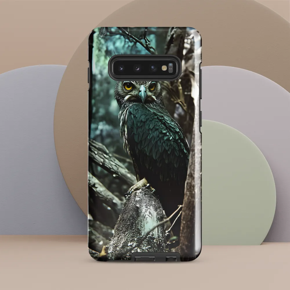 Whispers of the Forest: The Owl's Vigil | Phone Case |  S10 Plus | Tough Case | Glossy