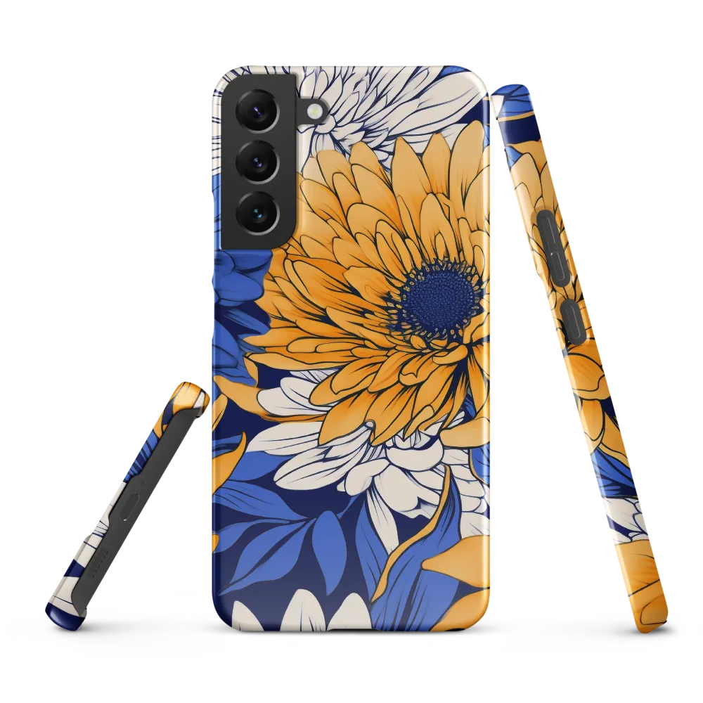 Floral Harmony in Blue and Yellow