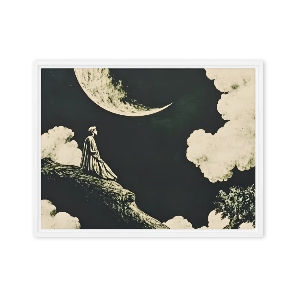 Whispers of the Moon | Canvas with White Frame | 18″×24″