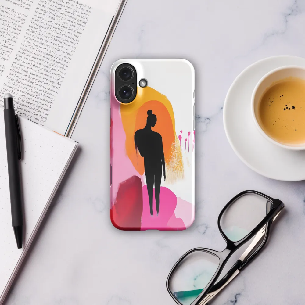 Silhouette in Colorful Abstraction