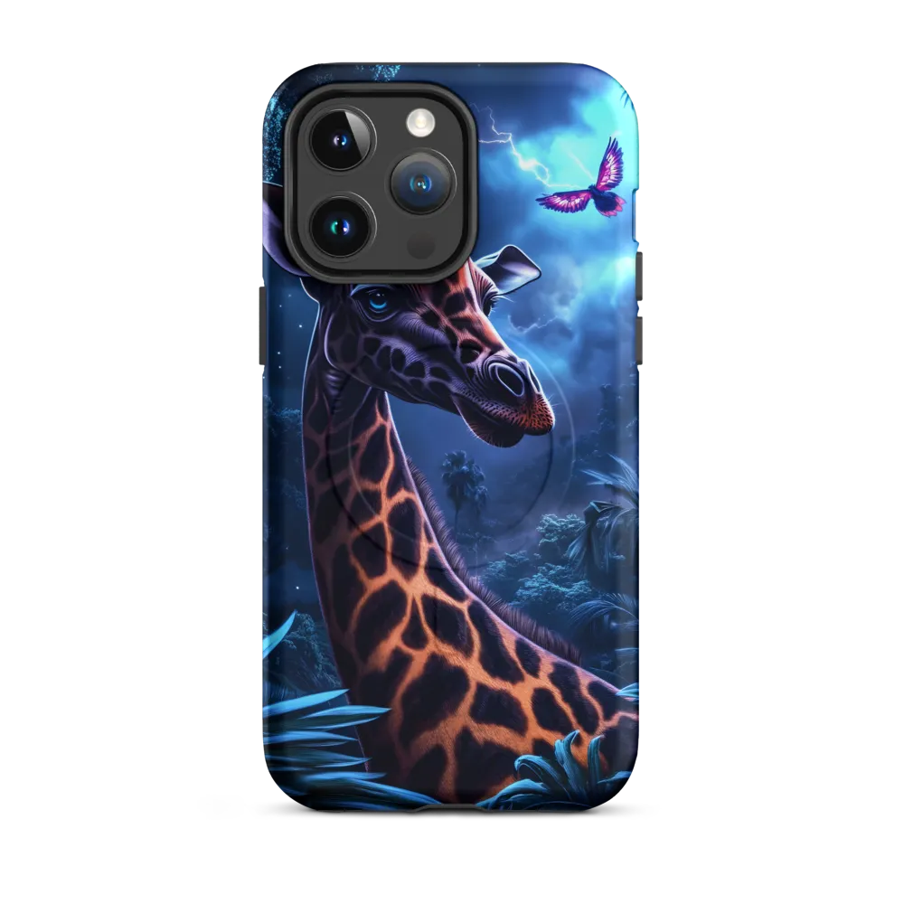Mystical Giraffe in Twilight Jungle