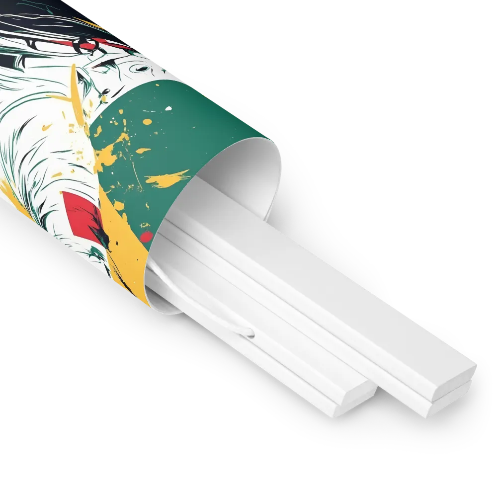 Galactic Explorer: A Modern Odyssey | Poster With White Wood Hanger | 10″×10″