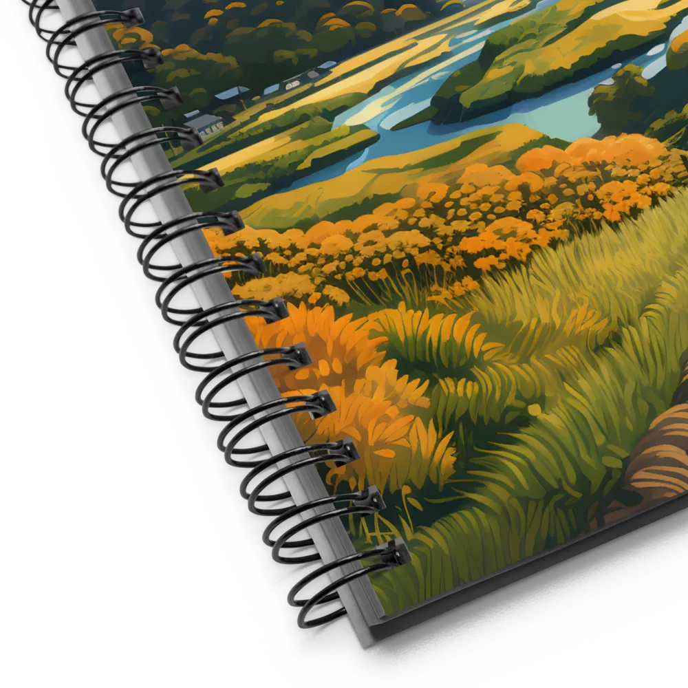 Tranquil Valley at Dusk | Spiral Notebook