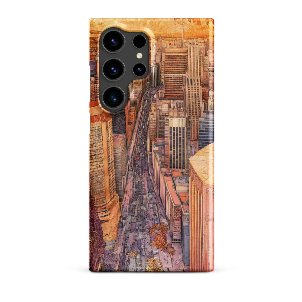 Mosaic Cityscape at Dusk