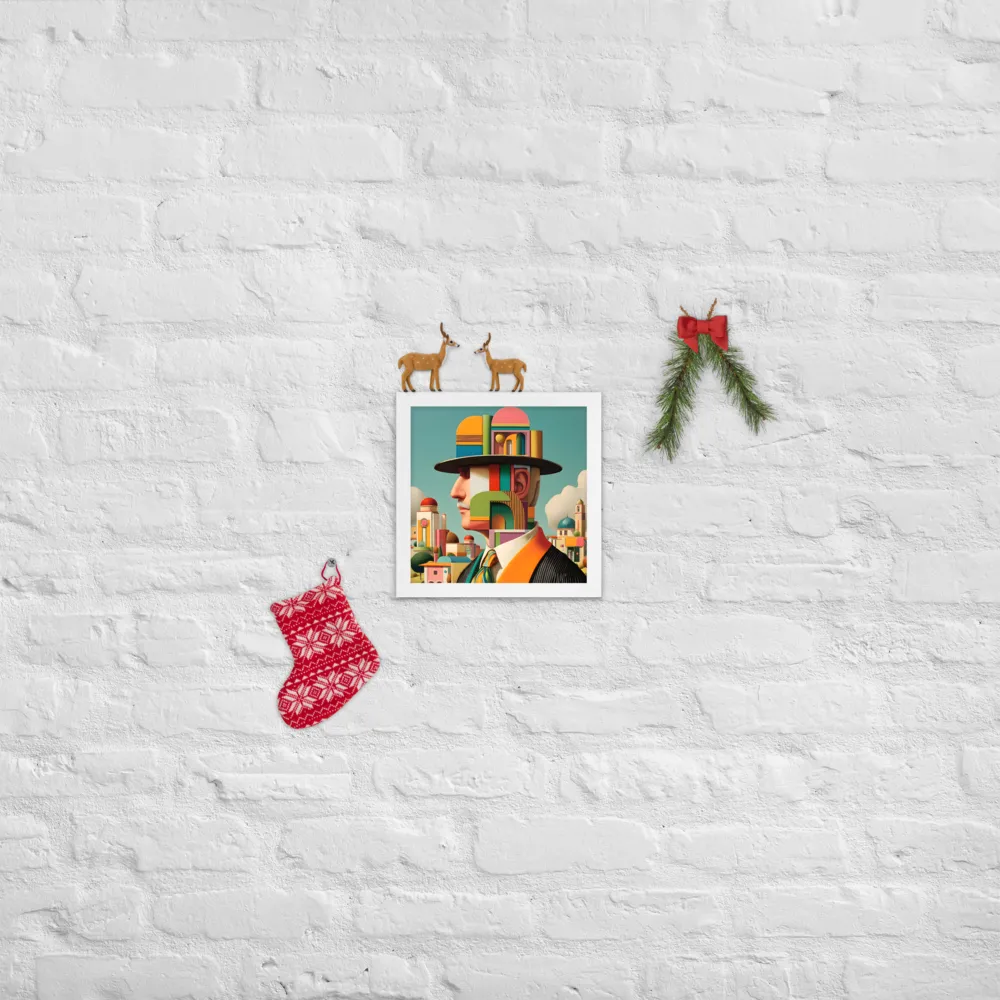 Architectural Profile 
 Poster with White Frame | 10″x 10″