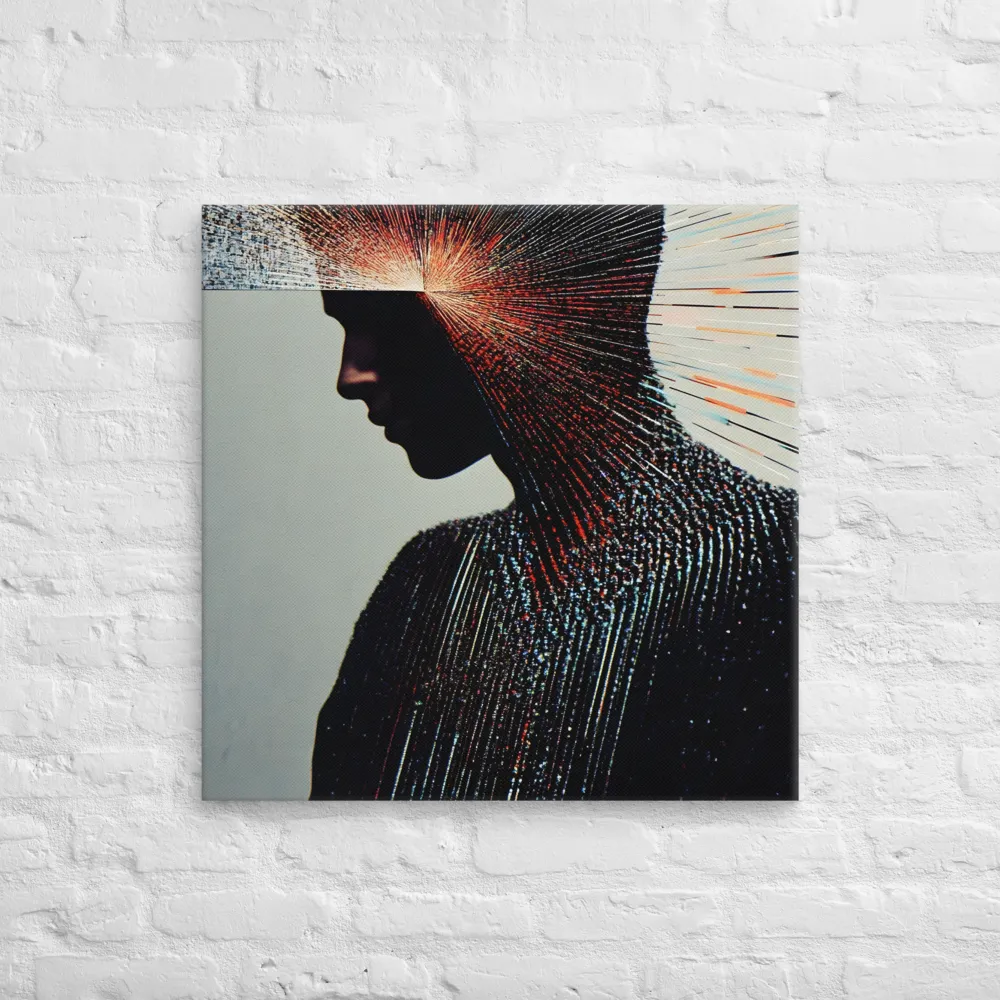 Radiant Reflection: An Abstract Journey of Thought | Canvas | 28″×28″
