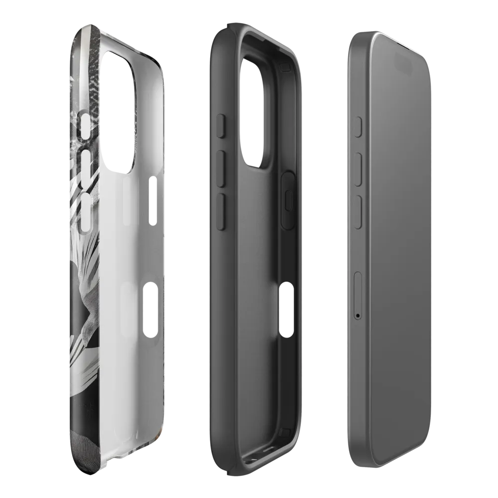 Monochrome Serenity in Tropical Foliage