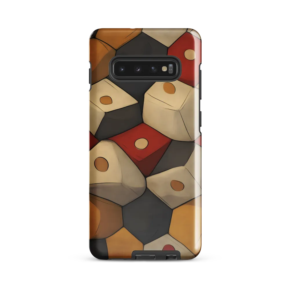 Interlocking Hexagons: An Abstract Dance of Color | Phone Case |  S10 Plus | Tough Case | Glossy