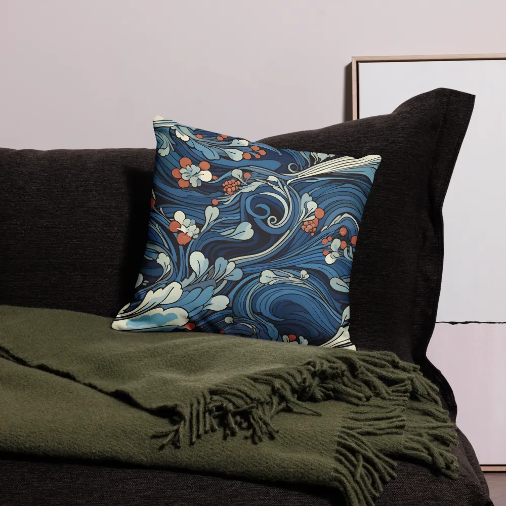 Nature's Elegance: An Oceanic Tapestry | Pillow Case | 18″×18″