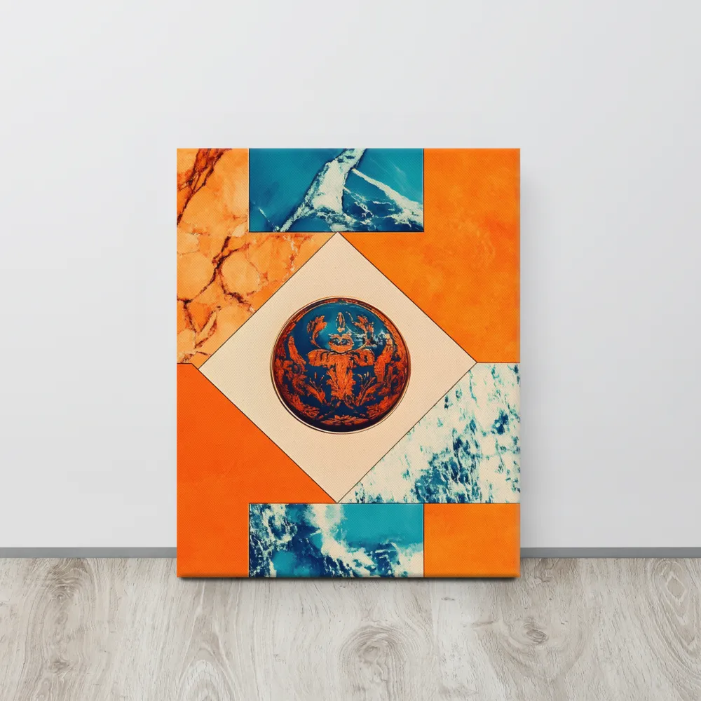 Harmonious Encounters: Abstract Geometry | Canvas | 16″×20″