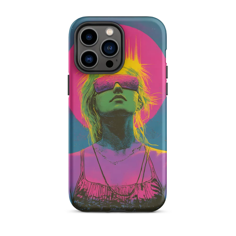 Neon Dreams: Portrait of a Modern Muse | Phone Case |  14 Pro Max | Tough Case | Matte