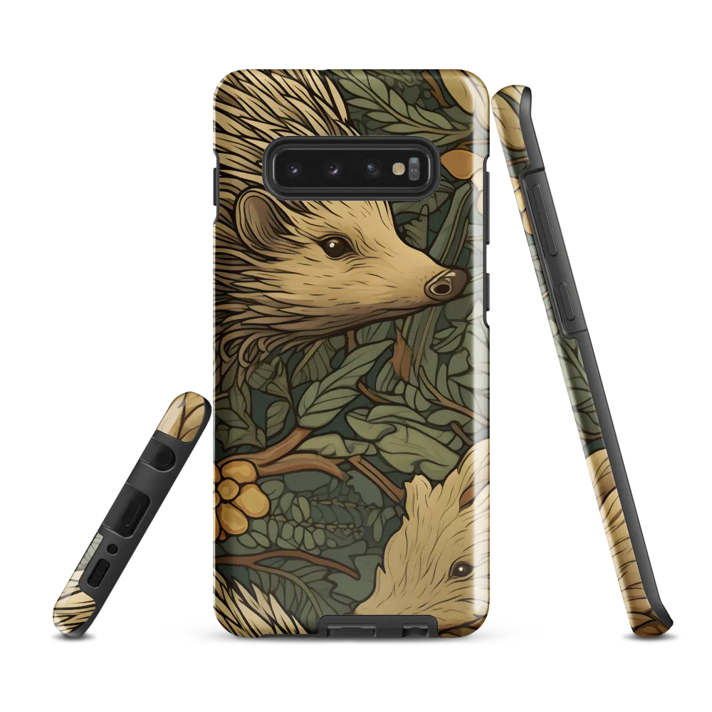 Whimsical Hedgehog Garden | Phone Case |  S10 Plus | Tough Case | Glossy