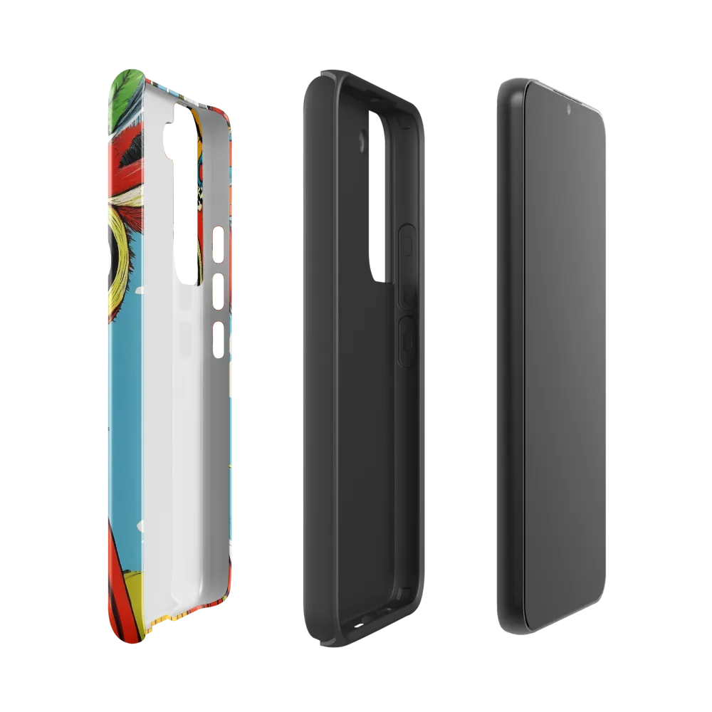 A Whimsical Encounter: The Owl-Human Fusion | Phone Case |  S22 | Tough Case | Glossy