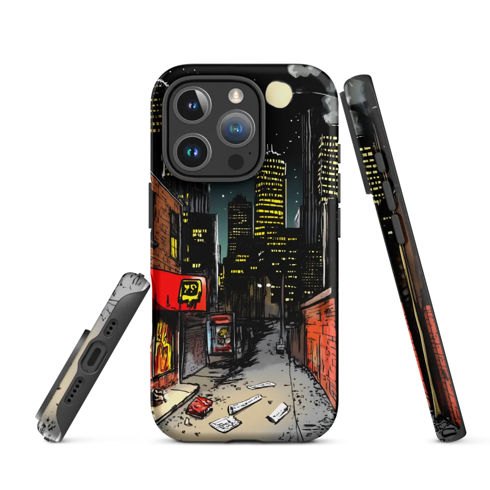 Nocturnal Cityscape: The Hidden Alley | Phone Case |  16 Pro | Tough Case | Matte