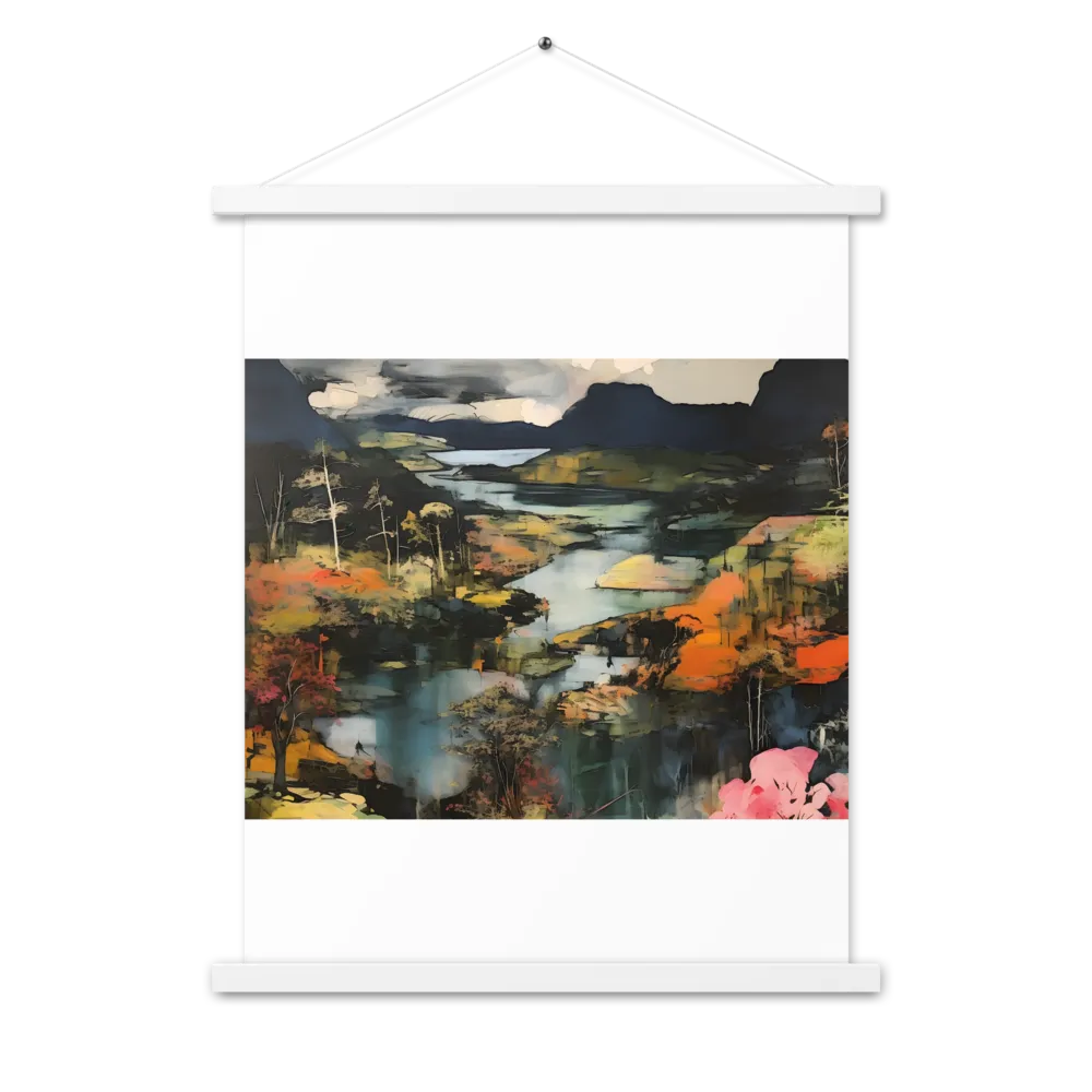 Harmony of Nature: An Abstract Journey | Poster With White Wood Hanger | 18″×24″