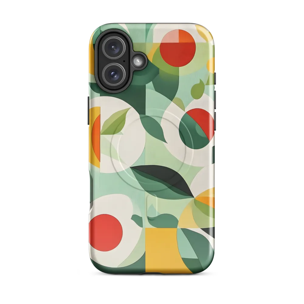 Harmony in Shapes: A Playful Abstract Design | Phone Case |  16 Plus | MagSafe® Tough Case | Glossy