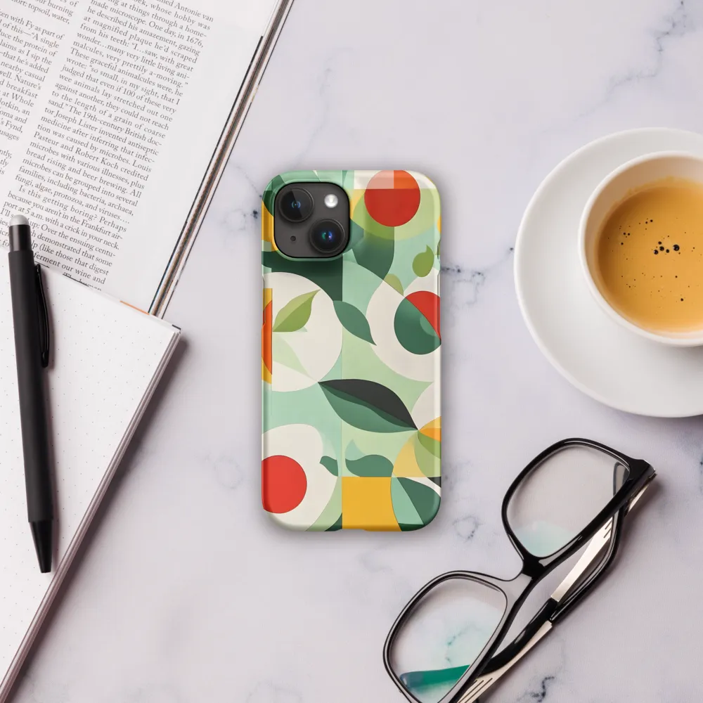 Harmony in Shapes: A Playful Abstract Design | Phone Case |  15 | Snap Case | Matte