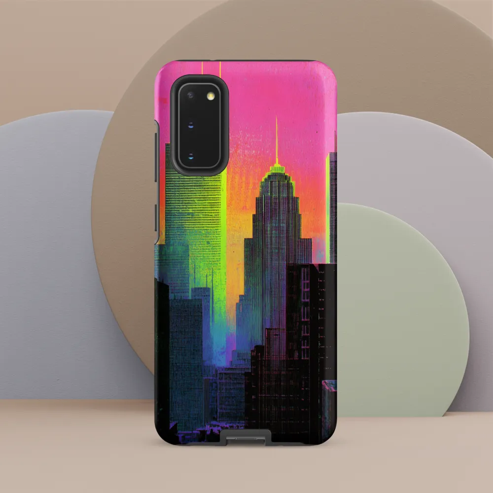 Neon Dreamscape: A Synthwave City | Phone Case |  S20 | Tough Case | Matte