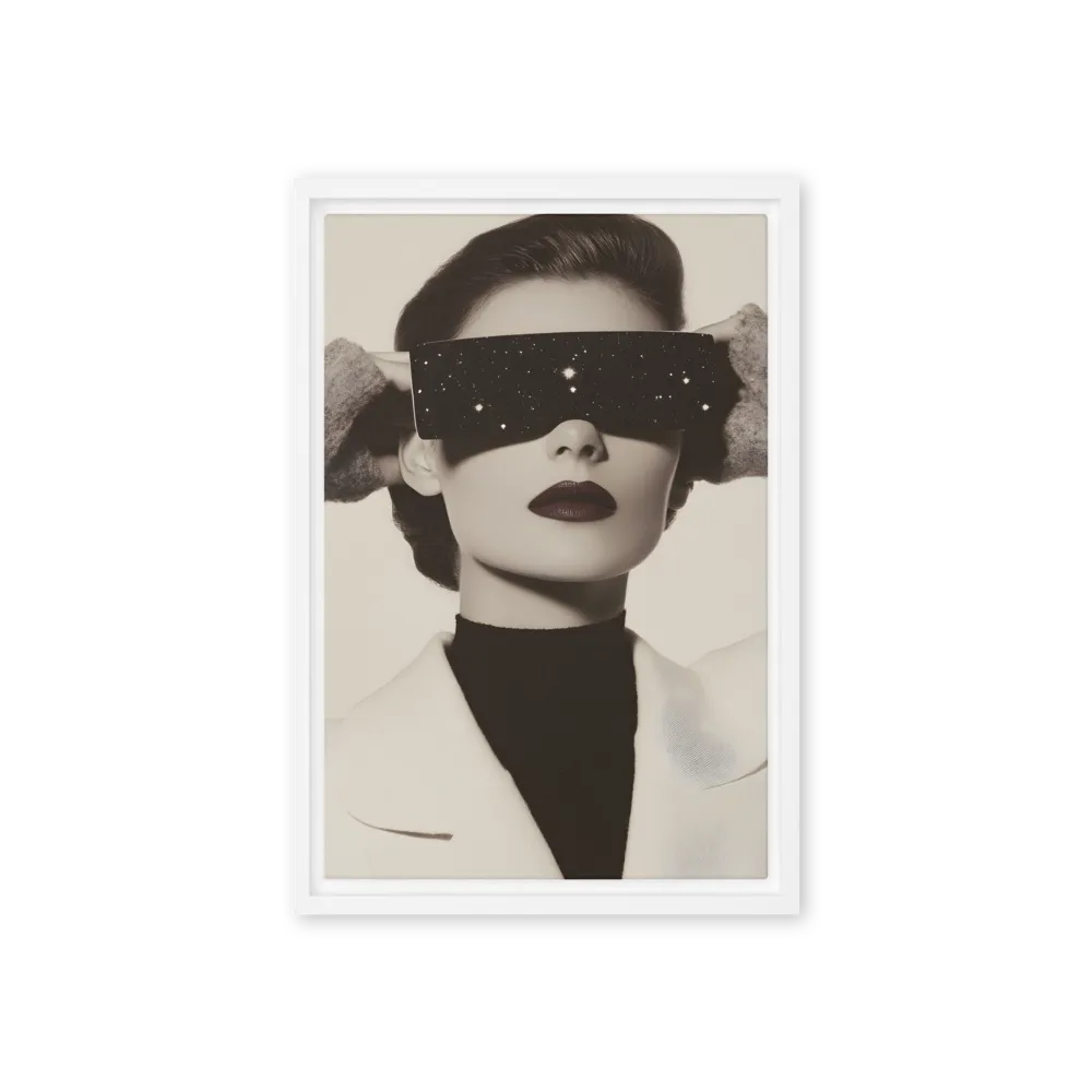 Celestial Elegance | Canvas with White Frame | 12″×18″