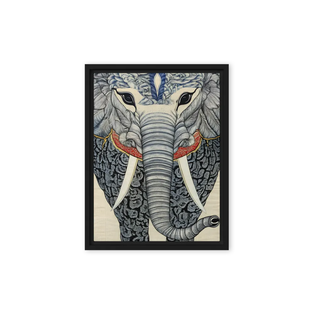 Majesty of the Elephant | Canvas with Black Frame | 9″×12″