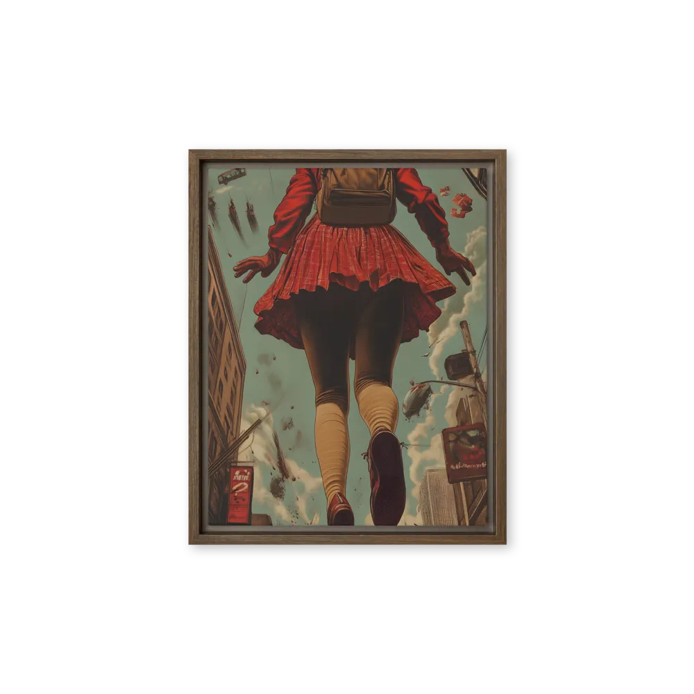 Flight of the Urban Dreamer | Canvas with Brown Frame | 11″×14″