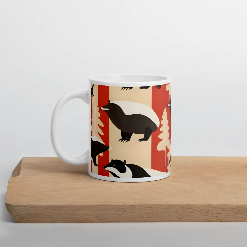 Wildlife Pattern: The Badger Tale | Mugs | Multiple Sizes & Colors